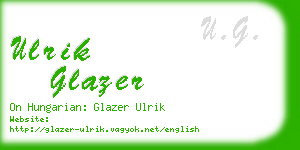 ulrik glazer business card